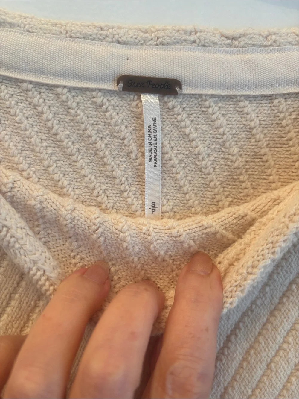 Free People | “I can’t Wait” oversized Sweater in Light Beige Sz S